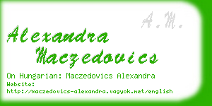 alexandra maczedovics business card